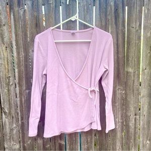 Old Navy Ribbed Faux Wrap Top